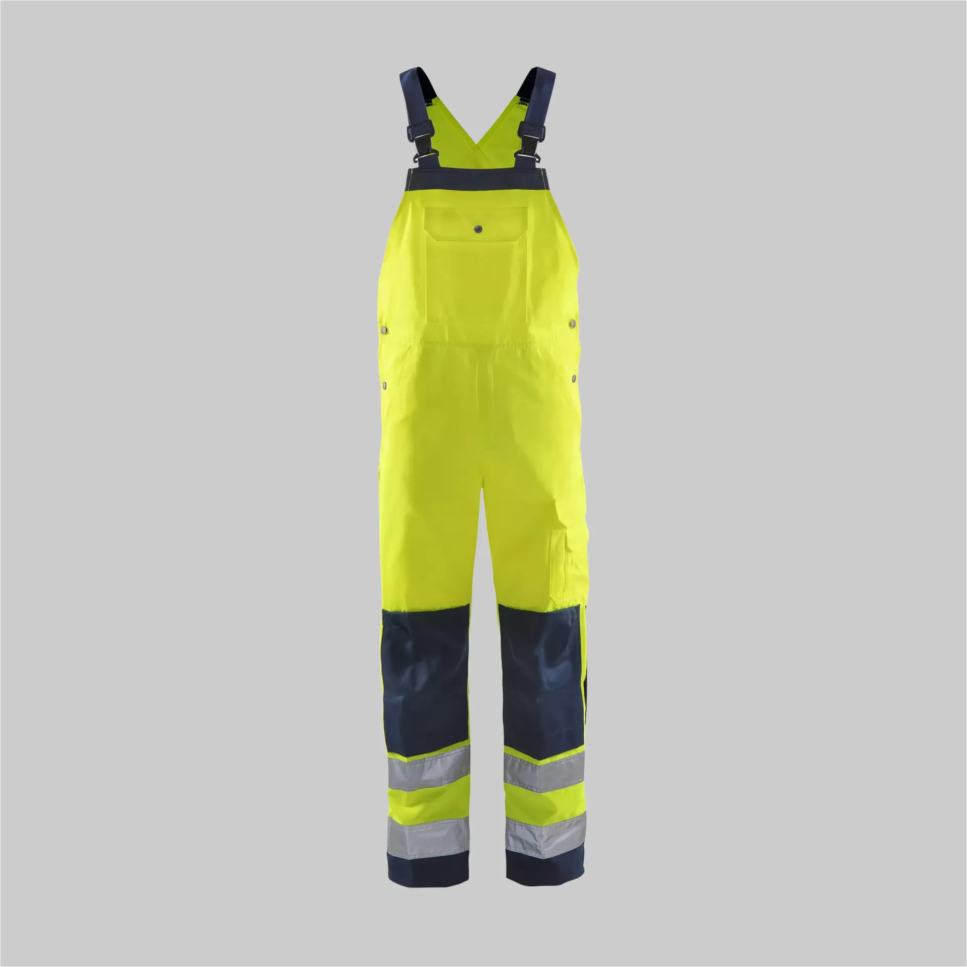 FK 100003 Fristads High Vis Latzhose Kl. 2 1001 TH (171 (Warnschutz-Gelb/Marine), C44)