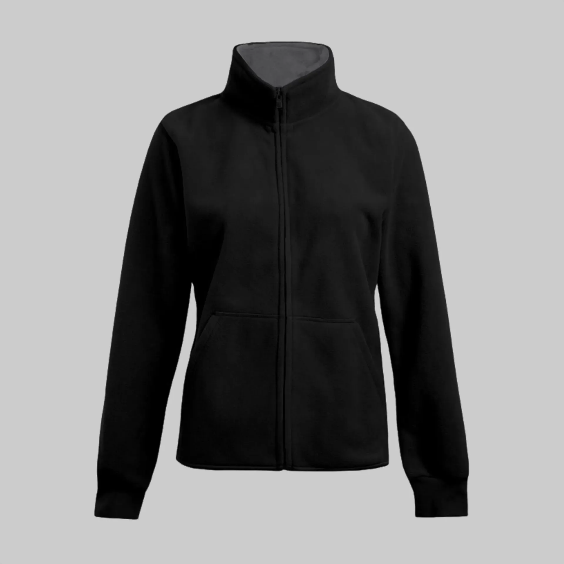 286 7985 Women’s Double Fleece Jacket (Graphite / Light Grey, XS)