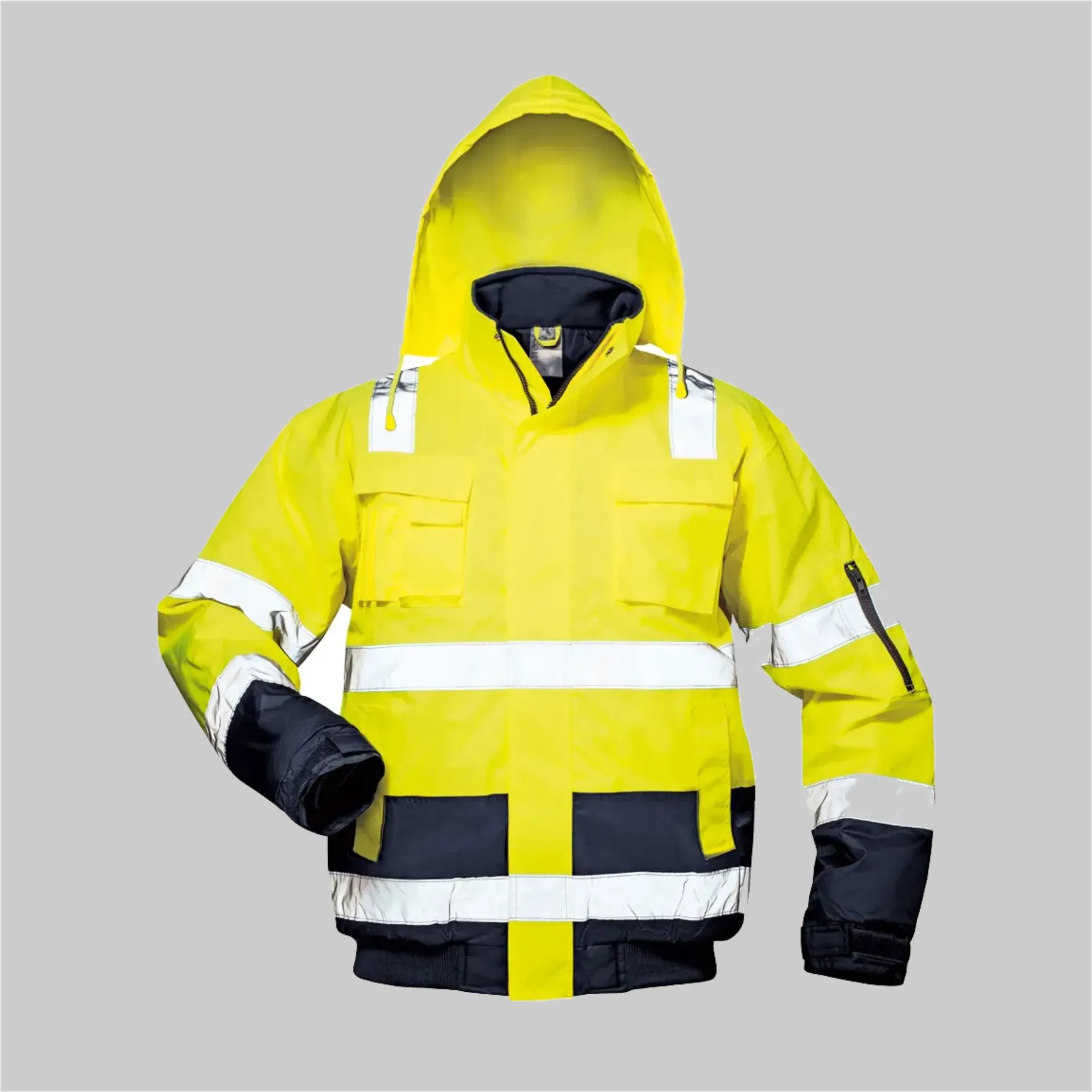 311 23544 AXEL WARNSCHUTZ PILOTJACKE (gelb/marine, S)