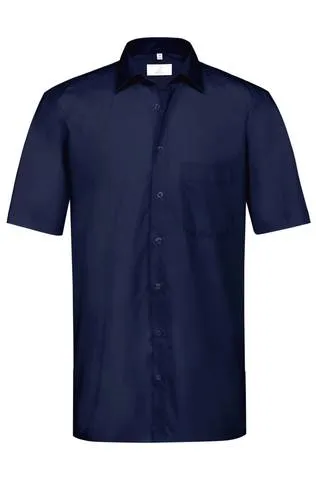 GR 6666 Herren-Hemd 1/2 RF Basic (010 Schwarz, 35/36)