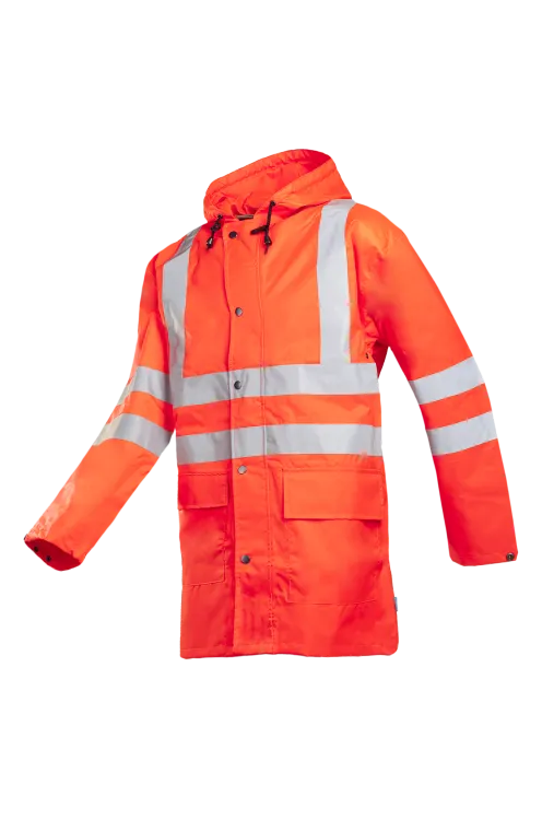 316 198AA2X98 Sioen Monoray Warnschutz-Regenjacke (FC1 Leuchtorange, XS)
