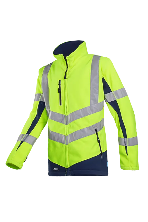 316 711Z SIOEN Senic Warnschutz-Fleecejacke (414 Leuchtorange/marine, XS)