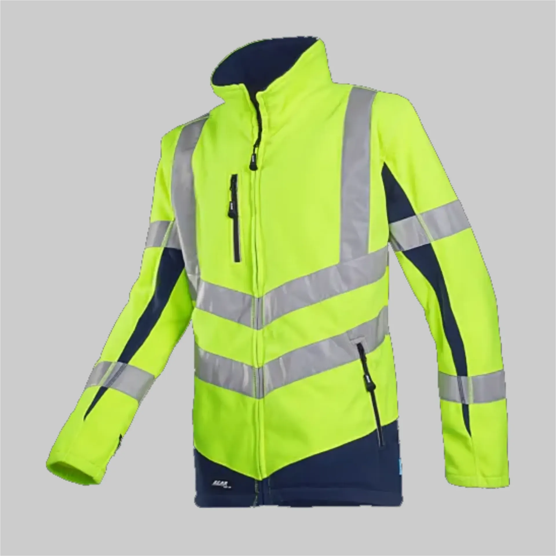 316 711Z SIOEN Senic Warnschutz-Fleecejacke (414 Leuchtorange/marine, XS)