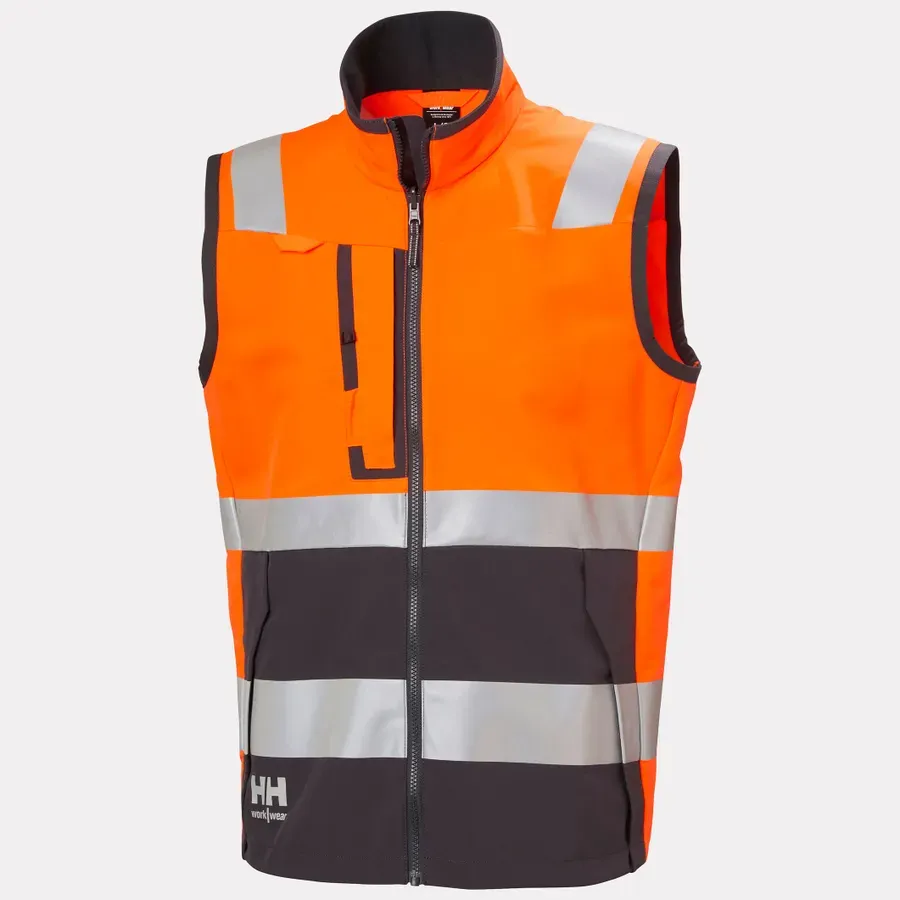 HH 74030 Helly Hansen Alna 4X Hi Vis Tech Weste (269 (orange/charcoal), XS)
