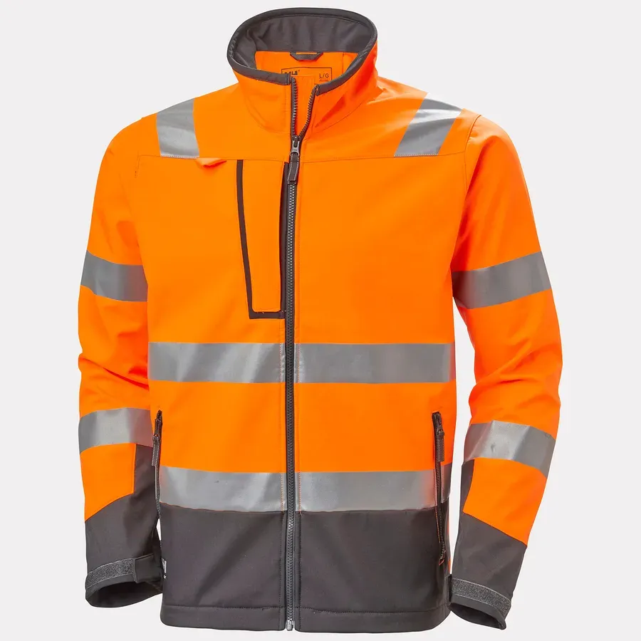 HH 74095 Helly Hansen Alna 2.0 Hi Vis Softshelljacke (269 (orange/charcoal), XS)