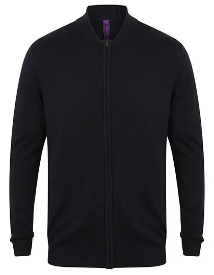 W718 Unisex Zip Through Cardigan